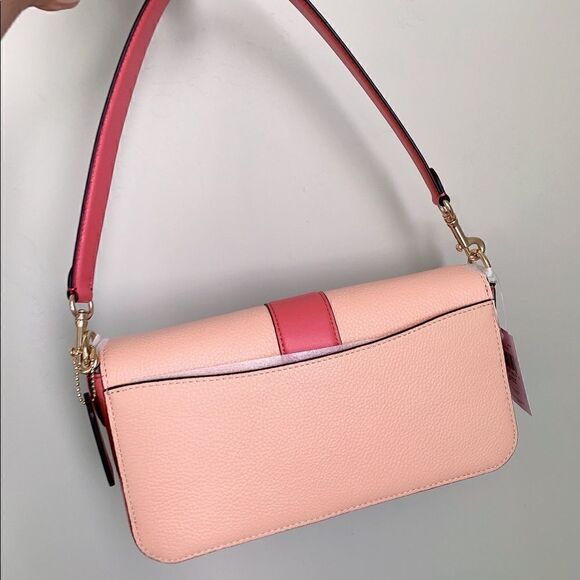 New Coach Genuine Leather Shoulder Bag In Colorblock - Picture 9 of 16